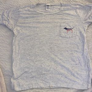 PINK American flag dog shirt